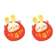 thumbnail image 1 of MesaSe 2pcs Plush Rabbit Coin Money Bag Small Cross Body Bag Red Packet New Year Gift Bag, 1 of 6