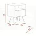 thumbnail image 2 of Modern Industrial Light Oak 1-Drawer 1-Shelf Nightstand, 2 of 7