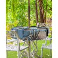 thumbnail image 3 of Hokiten Outdoor Tablecloths with Umbrella Hole & Zipper, Octopus Round Tablecloths 60 Inch, Blue Ocean Vintage Starfish Shell Fish Coral Waterproof Table Cloth, Patio/Pool/Picnic Table Covers, 3 of 7