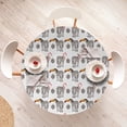 thumbnail image 4 of Ambesonne Tropical Fitted Round Tablecloth, Zebra Art Birds Toucan, 36"- 40" Diameter, Pastel Pink Orange Brown, 4 of 5
