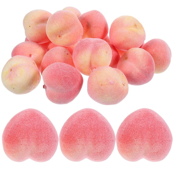 OGITUDE 20pcs Mini Peach Models Artificial Mini Peach Decor Fake Fruit Models Home Photo Prop