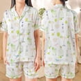 thumbnail image 2 of Women’s Cocktail Print Satin Pajama Set, Martini Margarita Sleepwear, Cute Girly Lounge Pajamas Gift for Her, 2 of 4