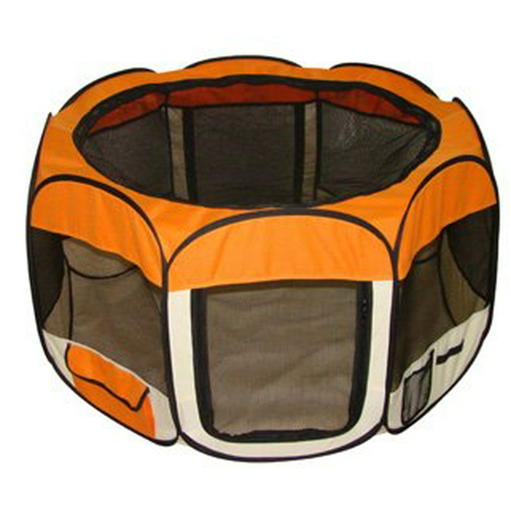 Popup Pet Playpen, Orange, 21"H
