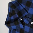 thumbnail image 5 of HCNTES Flannel Shirt for Men Long Sleeve Vintage Buttons Down Plaid Shirt with Chest Pocket(Z01-Blue,2XL), 5 of 7