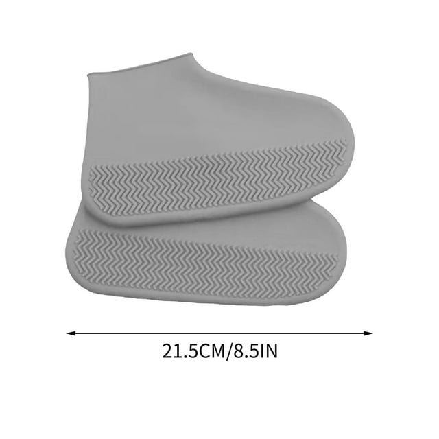 Vwrxbz Bottes de Pluie Réutilisables Couvre-Chaussures Imperméables Antidérapants pour Extérieur Gris P m L TG