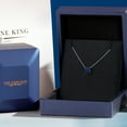thumbnail image 5 of Gem Stone King 14K White Gold Blue Sapphire Pendant Necklace for Women | 4.95 Cttw | Gemstone September Birthstone | Round 10MM | With 18 inch Chain, 5 of 6
