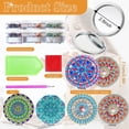 thumbnail image 4 of Cuadros Decorativos DIY cristal diamante espejo portátil Mandala arte artesanía conjunto espejo de bolsillo para niña Wdftyju de costura negro 4 estilos, 4 of 8
