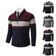 thumbnail image 5 of WREESH Fashion Winter Jacket Man Knitwear Zipper Pockets Stand Collar Coat Gray, 5 of 5