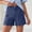 Blue, variant on Women's High Waist Scalloped Hem Denim Shorts A-Line Relaxed Fit Shorts for Women Light Blue S