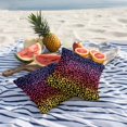 thumbnail image 5 of Outdoor Pillow Cover Ombre Leopard Set of 2 Waterproof Throw Pillowcases Pink Yellow Red Purple Gradual Color Decorative Patio Furniture Pillows for Couch Garden Indoor & Outdoor Use, 5 of 9
