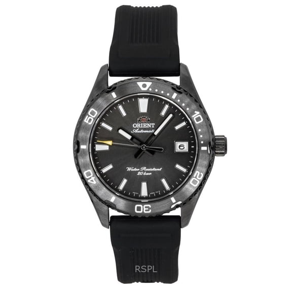 Orient Mako Silicone Strap Black Dial Automatic Diver's RA-AC0Q10N 200M Men's Watch