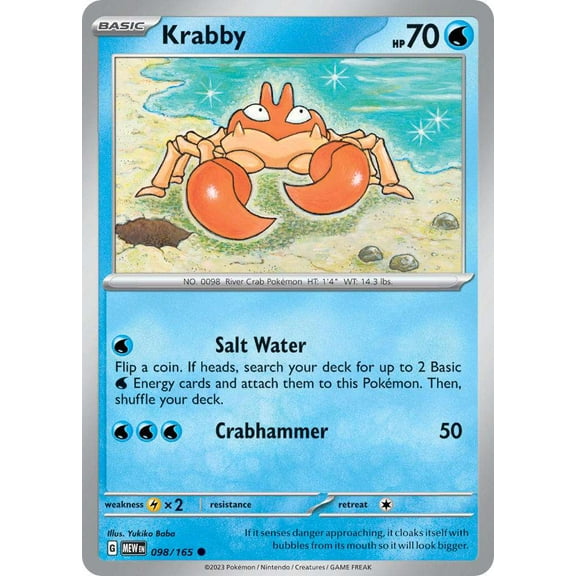Pokemon Scarlet & Violet 151 Common Krabby #98