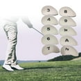 thumbnail image 3 of Juego de 10 Fundas protectoras Baoblaze para cabeza de hierros de golf Blanco, 3 of 8