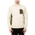 thumbnail image 1 of Staple Mens The Miramar Quilted Sweatshirt, Beige, Small, 1 of 3