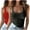 Red&Black, variant on Coorders Henley Tank Top, Tops under 5$，2 PCS Sleeveless Nit Tank Tops, Women's and Women's Plus,Gray&Red,XXXL