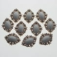 thumbnail image 2 of 10 Pieces Alloy Pearl Crystal Buttons Rhinestones Rhinestones Rhinestones , White, 30x25mm, 2 of 7
