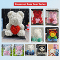 thumbnail image 5 of Rose Bear Gift Box, Preserved Rose Teddy Bear for Women, Romantic Flower Bear Gift for Valentines Day, Anniversary, Birthday, Wedding Decoration, 5 of 5