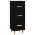 thumbnail image 2 of vidaXL Sideboard Black 13.6"x13.4"x35.4" Engineered Wood, 2 of 52