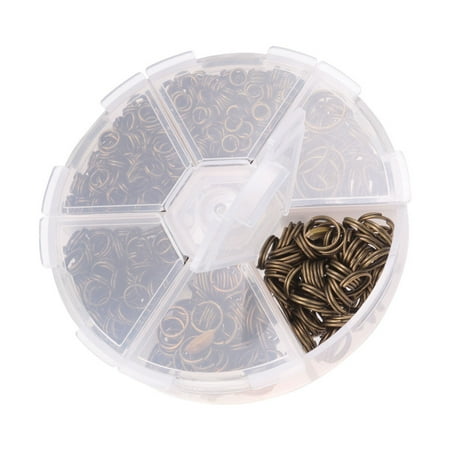 

4-10mm Iron Circle Rings Double-circle Rings Delicate Closed Ring Buckles Handmade DIY Accessories Ancient Cyan Color