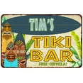 thumbnail image 1 of Tim's TIKI BAR Sign Island Beach Ocean Metal Tin Metal Wall Decor 8 x 12 Matte Finish Metal 108120058466, 1 of 1