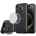 thumbnail image 4 of For Samsung Galaxy S24 FE /Fan Edition Foldable Kickstand Camera Protector 2in1 TPU + PC Magnetic Hybrid MagSafe Compatible Cover ,Xpm Phone Case [ Black ], 4 of 7