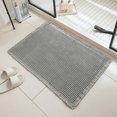 thumbnail image 5 of Alfombra absorbente para piso de baño | Alfombra de baño engrosada antideslizante | Superficie de terciopelo mullido | Tapete suave y lavable para entrada de puerta | Color sólido | 24x17 pulgadas, 5 of 5