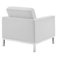 thumbnail image 6 of Modway Loft 2-Piece Modern Tufted Faux Leather Sofa and Armchair Set in White, 6 of 6