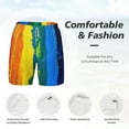 thumbnail image 4 of Kdxio Rainbow Colored Print Men'S Swim Trunks With Compression Liner 7 Inch Inseam Quick Dry Swim Shorts, 4 of 7