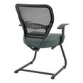 Professional Air Grid Back Visitor's Chair with Gray Mesh Back and