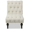 thumbnail image 3 of Baxton Studio Layla Tufted Chaise Lounge in Light Beige and Black, 3 of 5
