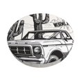 thumbnail image 1 of Balery Vintage Cactus Pickup Fundas de asiento para taburete de bar redondo de tela de terciopelo ajustables que protegen de arañazos y manchas para sillas de 14 a 17 pulgadas.-14 inch, 1 of 7