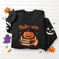 thumbnail image 6 of ZGRBOU Sweatshirts for Women Cute Ghost Reading Books Print Shirts Fall Crew Neck Long Sleeve Pullover Tops 2026, 6 of 6