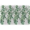 thumbnail image 1 of Tapis d'Entrée en PVC Tapis de Bienvenue Robustes, Feuilles Vertes Rustiques Remplissage Printemps Extérieur Intérieur Tapis Antidérapant pour Porte d'Entrée/jardin/jardin, 18"x 30 Pouces Été Rétro Bois Borad, 1 of 6