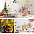 thumbnail image 3 of 50 piezas de confeti de estrella con purpurina recortada de papel para tablón de anuncios, suministros de decoración para fiestas de pared de aula, 15 cm (dorado), 3 of 5