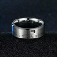 thumbnail image 5 of 8MM Titanium Steel Letters Numbers Spinner Band Mens Brushed Gift Ring Size 7-11, 5 of 9