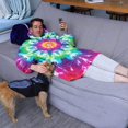 thumbnail image 3 of Colorful Rainbow Tie Dye Spiral Pattern Wearable Oversized Blanket,Wearable Blanket Hoodie for Adults,Cozy Hooded Blankets with Super Pockets,Super Warm Fuzzy Pullover for Women & Men, 3 of 6