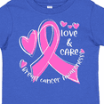 thumbnail image 4 of Inktastic Love, Care, Cure Breast Cancer Awareness Pink Ribbon Boys or Girls Toddler T-Shirt, 4 of 5