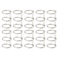thumbnail image 1 of Encuadernación de metal de 3 anillos Uxcell con ID de 25 mm para diario, álbum de fotos, cuaderno, blanco, 10 piezas, 1 of 7
