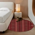 thumbnail image 2 of Round Rug 3.3Ft Washable Non-Slip, Red Boho Southwestern Circle Area Rugs for Living Room Bedroom, Farmhouse Aztec Tribe Ethnic Motifs Indoor Floor Mats Carpet Runner for Home Decor Aesthetic, 2 of 8