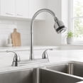thumbnail image 6 of RV Kitchen Faucet, 360° Swivel Sprayer with 2 Modes & Dual Grip Handles，Non‑Metallic Corrosion‑Resistant Replacement for Campers, Trailers & Motorhomes - Fit for 8‑Inch 2/3‑Hole Sink Decks , Chrome, 6 of 9