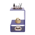 thumbnail image 3 of 13.7*13.7*21.6in Blue Side Tables for Small Spaces Acrylic Modern End Table, 3 of 10