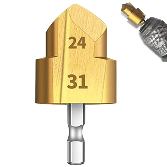 Brocas para escariar tuberías de alta resistencia, escariador de tuberías de PVC, escariador de tuberías de plomería, broca escariadora, herramienta de chaflán, recorte de orificios, escariador de tub