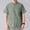 Green, variant on Men's Short Sleeve Camp Shirt, Casual Linen Blend Button Down with Multiple Pockets, Relaxed Fit Stand Collar for Outdoor and Daily Wear