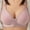 Purple, variant on Leesechin Womens Bra Brassiere Soild Wire Free Underwear One-Piece Brassiere Everyday Front Buckle Underwear