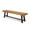 Sandblasted Finish/Rustic Metal, variant on GDF Studio Bowman Outdoor Acacia Wood Bench, Sandblasted Brown