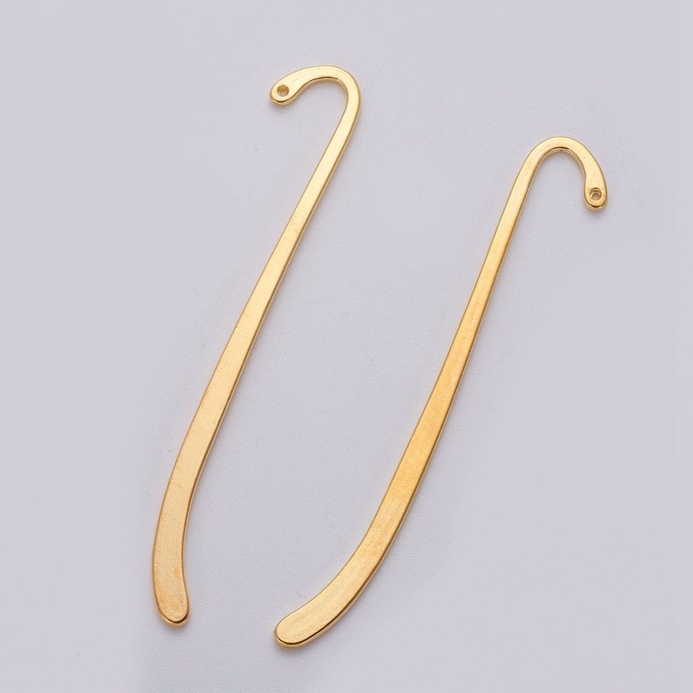 200pcs Tibetan style Alloy Bookmarks Golden Cadmium Free & Lead Free 85x13.5mm Hole: 1.5mm