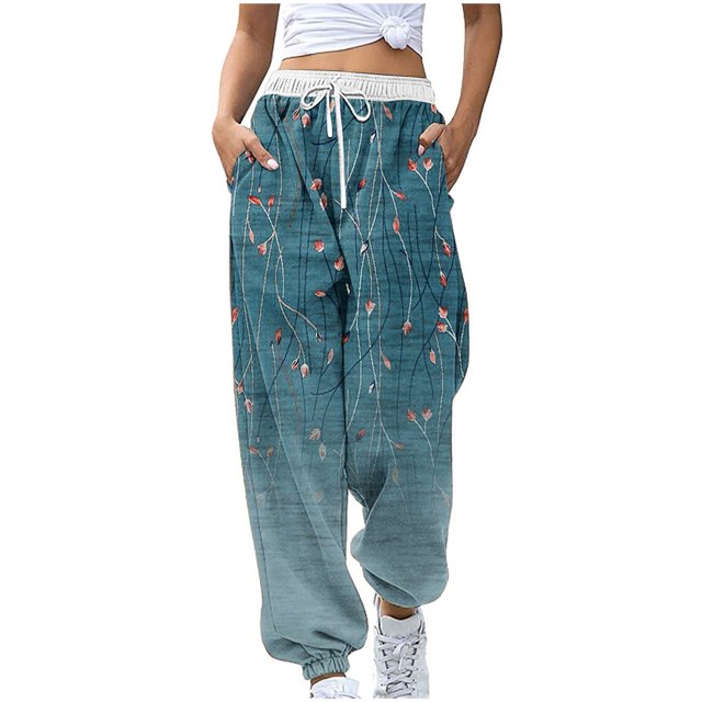 Birdeem Women Fashion Color Blocked Printed Drawstring Pants