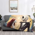 thumbnail image 2 of Goofa The Nightmare Before Christmas Pattern Fleece Throw Blanket for Couch, Soft Checkered Flannel Blanket for Sofa, Warm Cozy Decorative Blanket Fall Decor Gift-60"x50", 2 of 6