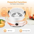 thumbnail image 4 of White Electric Potato Peeler One-Button Drive Automatic Peeler Spinner Machine 85W (ABS+PS+PP) Pure Copper Motor for Kitchens, Restaurants, Fast Food Stores, 4 of 13