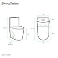 thumbnail image 6 of St. Tropez One-Piece 14" Rough-in 1.1/1.6 GPF Dual Top Flush Elongated Toilet in Matte Black, 6 of 10